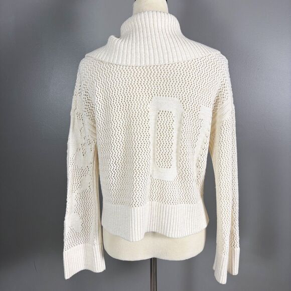 Anthropologie‎ Daily Practice Zip Oversized Sweater XS Fisherman Coastal Sporty - Picture 2 of 8